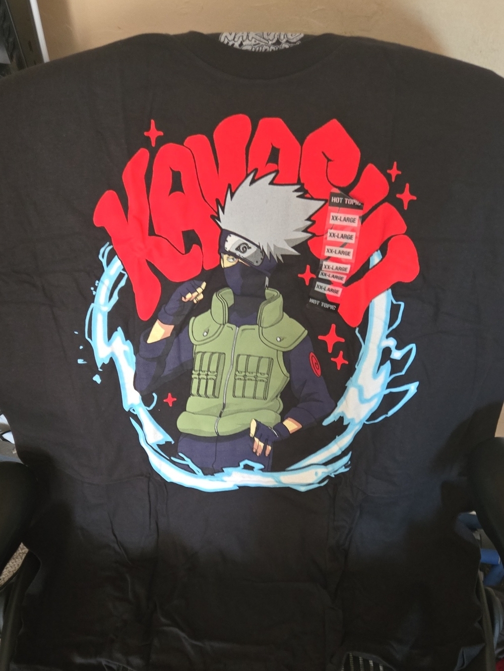 Kids Naruto Kakashi Graphic Tee - Black